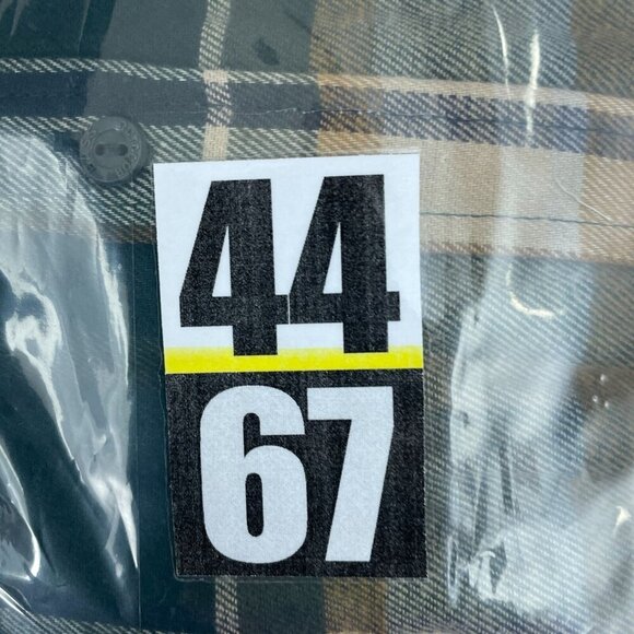 Bass Outdoor Mens XXL Rubber Plaid Stretch Flannel Shirt Long Sleeve NWT 4467 - Picture 9 of 10